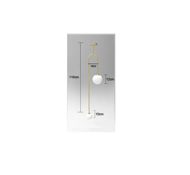 Nordic Bedside Glass Ball LED Pendant Lamp Vilde SPINGAR.COM
