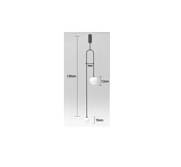 Nordic Bedside Glass Ball LED Pendant Lamp Vilde SPINGAR.COM