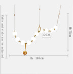 Postmodern Chain-shaped Scandinavian Kitchen Island/ bar LED Lamp Hermann SPINGAR.COM