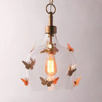 Retro Butterfly Glass LED Pendant Lamp SPINGAR.COM