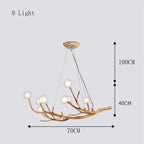 Rustic Branch Glass Bubble LED Pendant Lamp Kiki™ Spingar.com