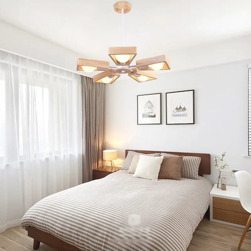 Modern Wood LED Pendant Lamp Kade SPINGAR.COM