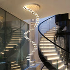 Modern Rotating LED Staircase Chandelier Nicole™ SPINGAR.COM