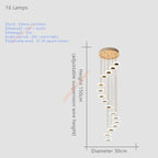 Modern Rotating LED Staircase Chandelier Nicole™ SPINGAR.COM