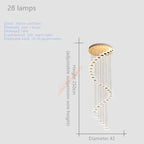 Modern Rotating LED Staircase Chandelier Nicole™ SPINGAR.COM