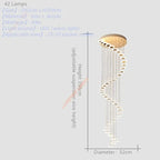 Modern Rotating LED Staircase Chandelier Nicole™ SPINGAR.COM