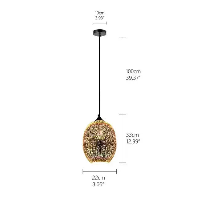 Modern 3D Colorful Starry Sky Glass LED Pendant Lamp Emma™ Spingar.com