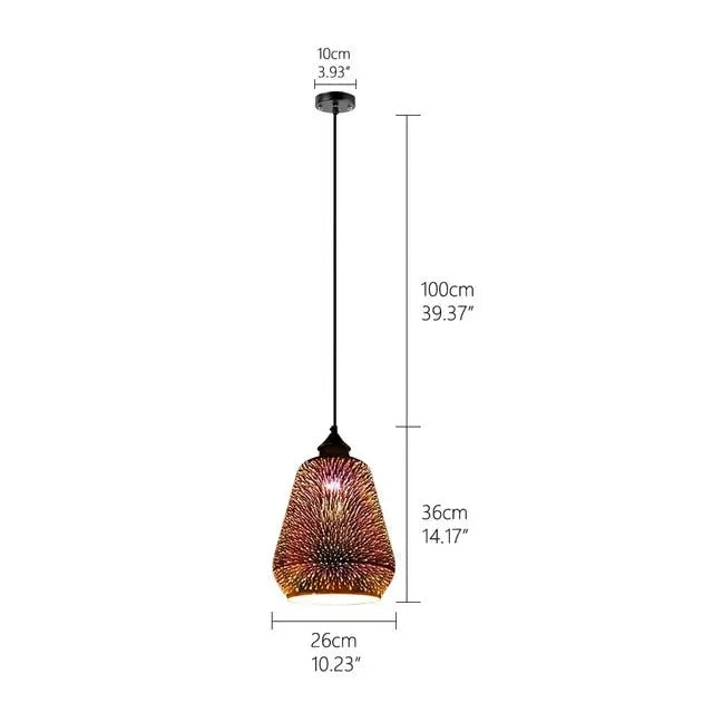 Modern 3D Colorful Starry Sky Glass LED Pendant Lamp Emma™ Spingar.com