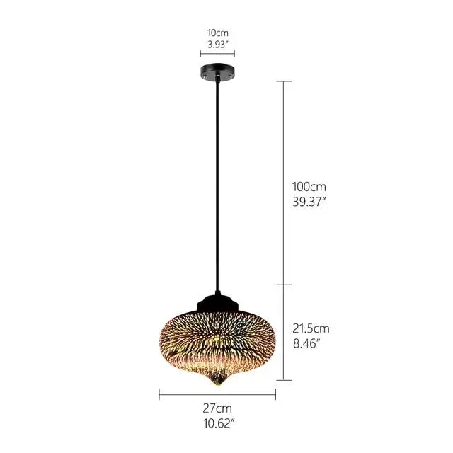Modern 3D Colorful Starry Sky Glass LED Pendant Lamp Emma™ Spingar.com