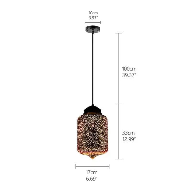 Modern 3D Colorful Starry Sky Glass LED Pendant Lamp Emma™ Spingar.com