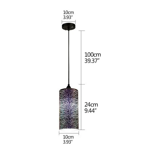 Modern 3D Colorful Starry Sky Glass LED Pendant Lamp Emma™ Spingar.com