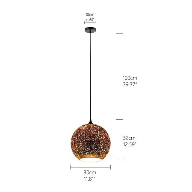 Modern 3D Colorful Starry Sky Glass LED Pendant Lamp Emma™ Spingar.com