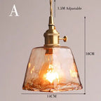 Nordic Brass Glass LED Pendant Lamp SPINGAR.COM