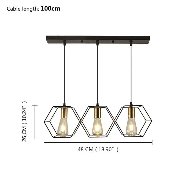 Artpad Metal Frame LED Pendant Lamp Jason™ Spingar.com