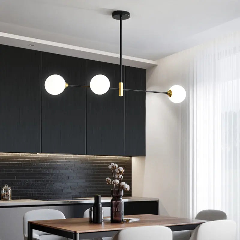Modern Glass Ball Dinning Room LED Island Pendant Lamp Dilly SPINGAR.COM