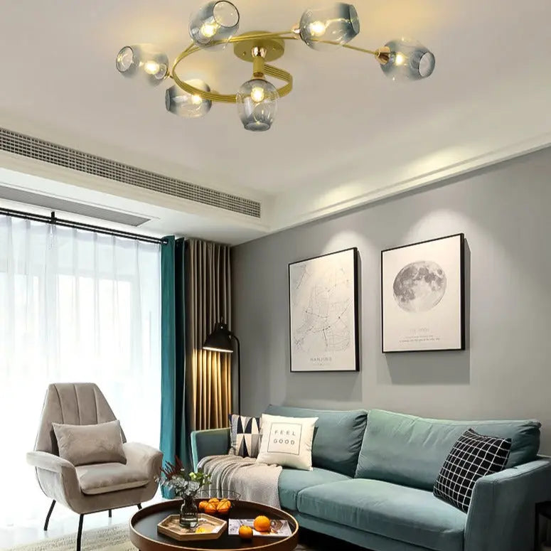 Modern Spiral Shape LED Ceiling Lamp Nara SPINGAR.COM