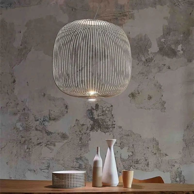 Modern Iron Bird Cage LED Pendant Lamp SPINGAR.COM