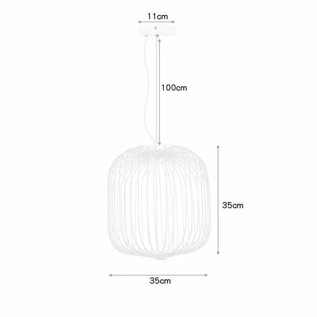 Modern Iron Bird Cage LED Pendant Lamp SPINGAR.COM