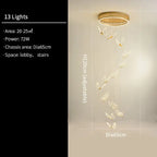 Modern Butterfly LED Stair Spiral Chandelier Eugene™ Spingar.com