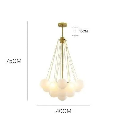 Frosted Glass Ball LED Chandelier Eric SPINGAR.COM