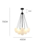 Frosted Glass Ball LED Chandelier Eric SPINGAR.COM