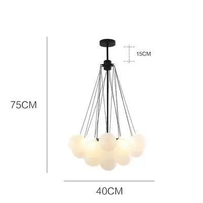 Frosted Glass Ball LED Chandelier Eric SPINGAR.COM