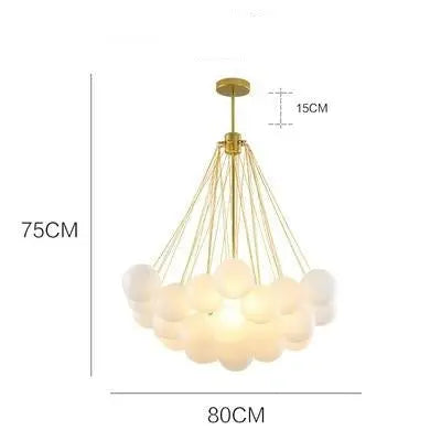 Frosted Glass Ball LED Chandelier Eric SPINGAR.COM