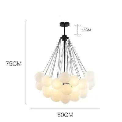 Frosted Glass Ball LED Chandelier Eric SPINGAR.COM