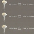 Post-modern Gold LED Chandelier Marilyn™ Spingar.com