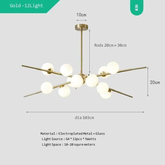 Modern Glass Ball LED Island Pendant Lamp Isabella™ Spingar.com