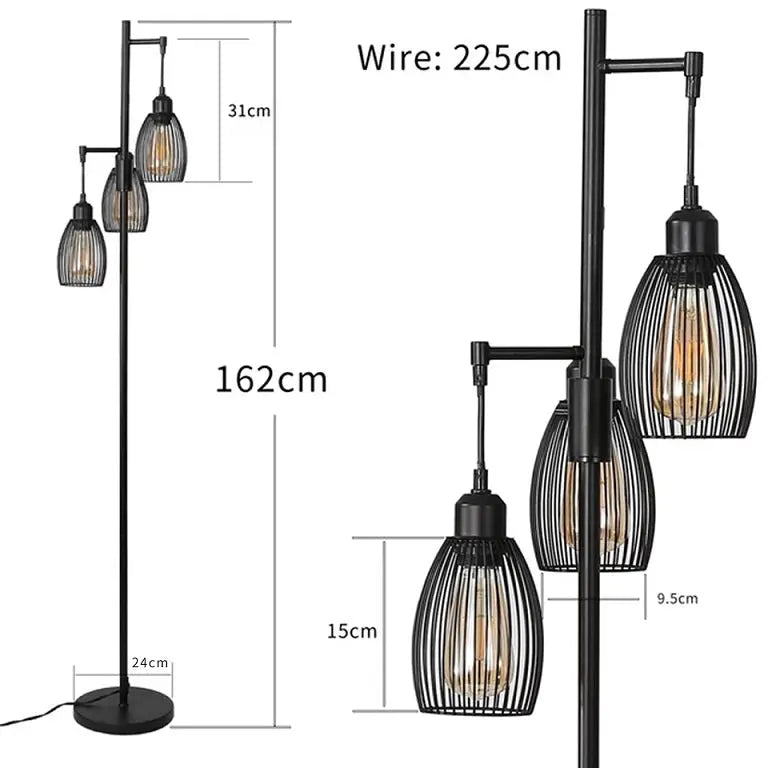 Industrial Vintage LED Floor Light Isidora™ Spingar.com