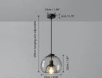 Smoke Grey Glass Vintage LED Pendant Lamp Rebecca SPINGAR.COM
