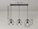 Smoke Grey Glass Vintage LED Pendant Lamp Rebecca SPINGAR.COM