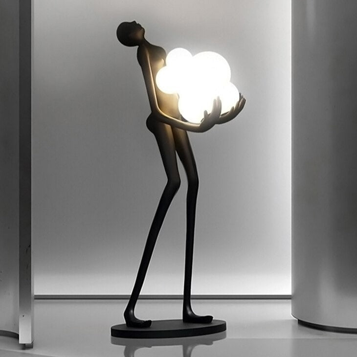 Art-Deco-Skulptur-LED-Stehlampe Cacey