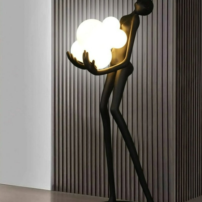Art-Deco-Skulptur-LED-Stehlampe Cacey