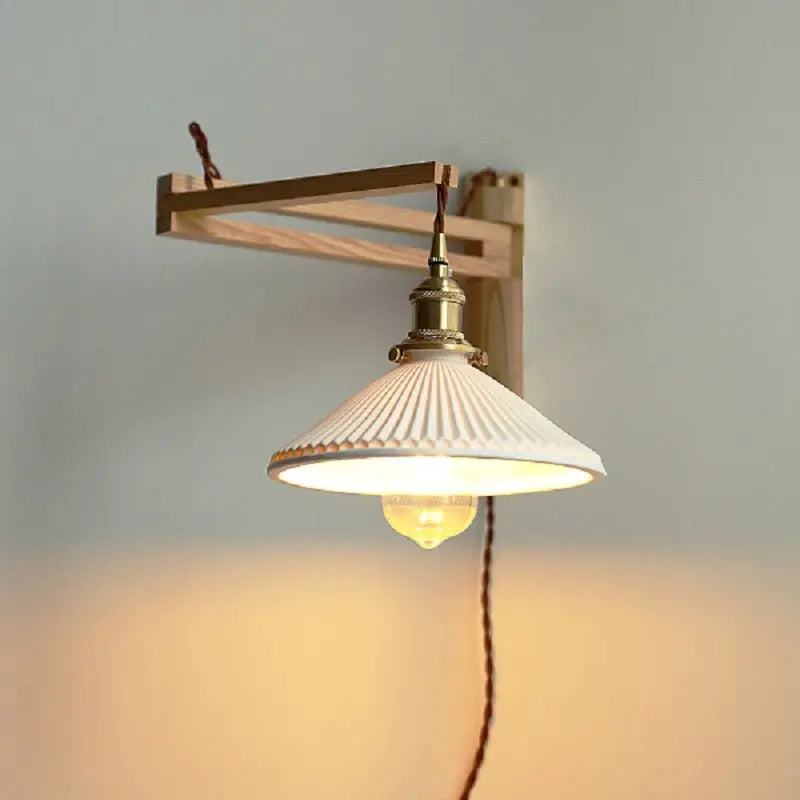 Walnut Wood LED Wall Lamp Nanna SPINGAR.COM
