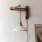 Walnut Wood LED Wall Lamp Nanna SPINGAR.COM