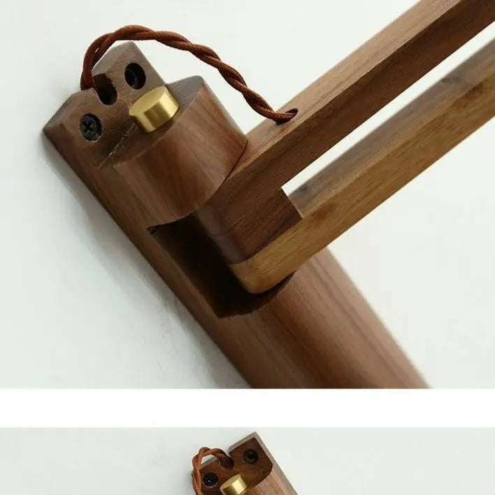 Walnut Wood LED Wall Lamp Nanna SPINGAR.COM