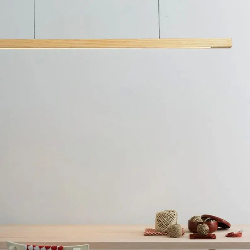 Walnut Wood LED Island Pendant Lamp Alves SPINGAR.COM
