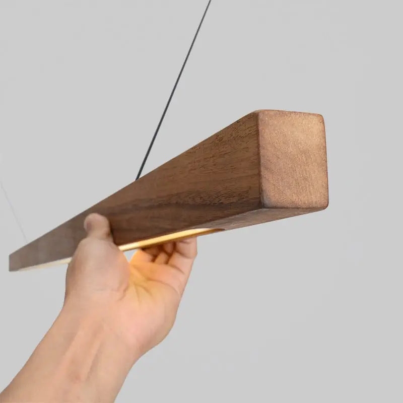 Walnut Wood LED Island Pendant Lamp Alves SPINGAR.COM