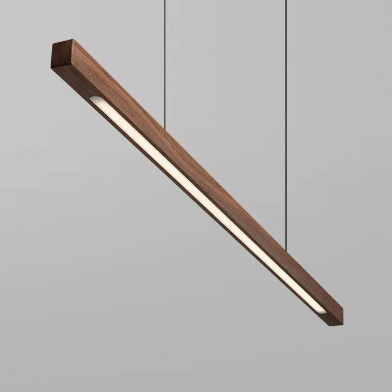 Walnut Wood LED Island Pendant Lamp Alves SPINGAR.COM