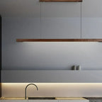 Walnut Wood LED Island Pendant Lamp Alves SPINGAR.COM