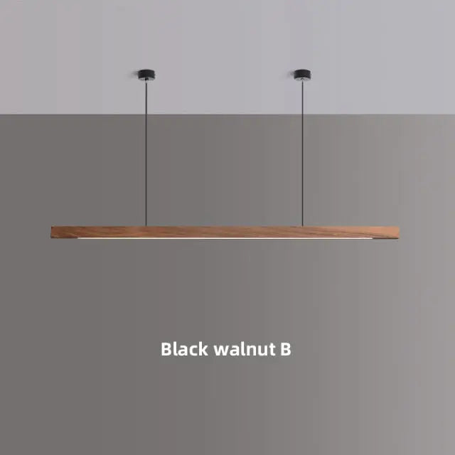 Walnut Wood LED Island Pendant Lamp Alves SPINGAR.COM
