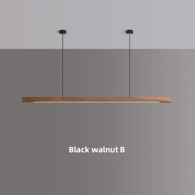 Walnut Wood LED Island Pendant Lamp Alves