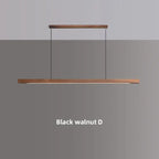 Walnut Wood LED Island Pendant Lamp Alves SPINGAR.COM