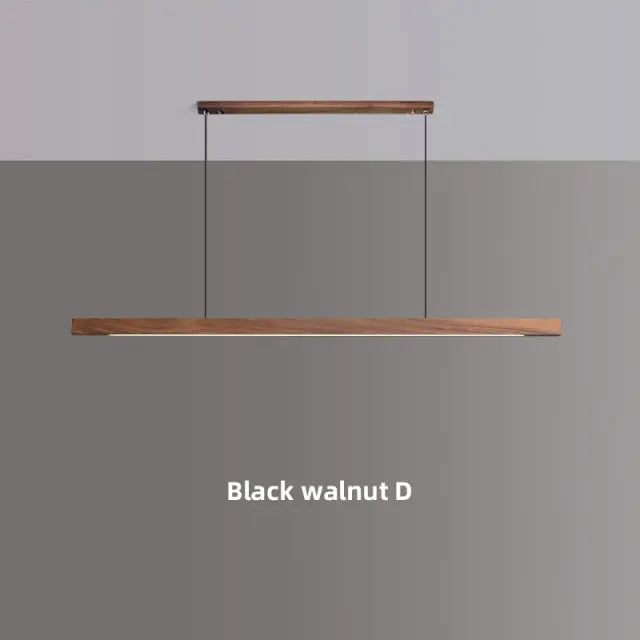 Walnut Wood LED Island Pendant Lamp Alves SPINGAR.COM