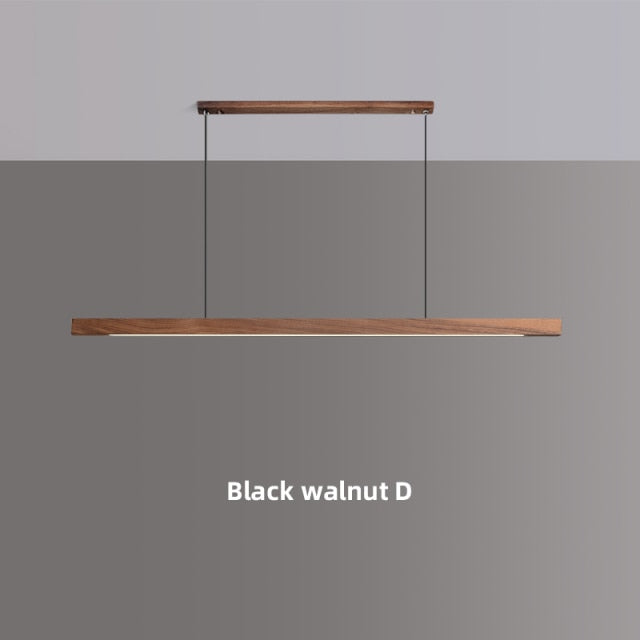 Walnut Wood LED Island Pendant Lamp Alves