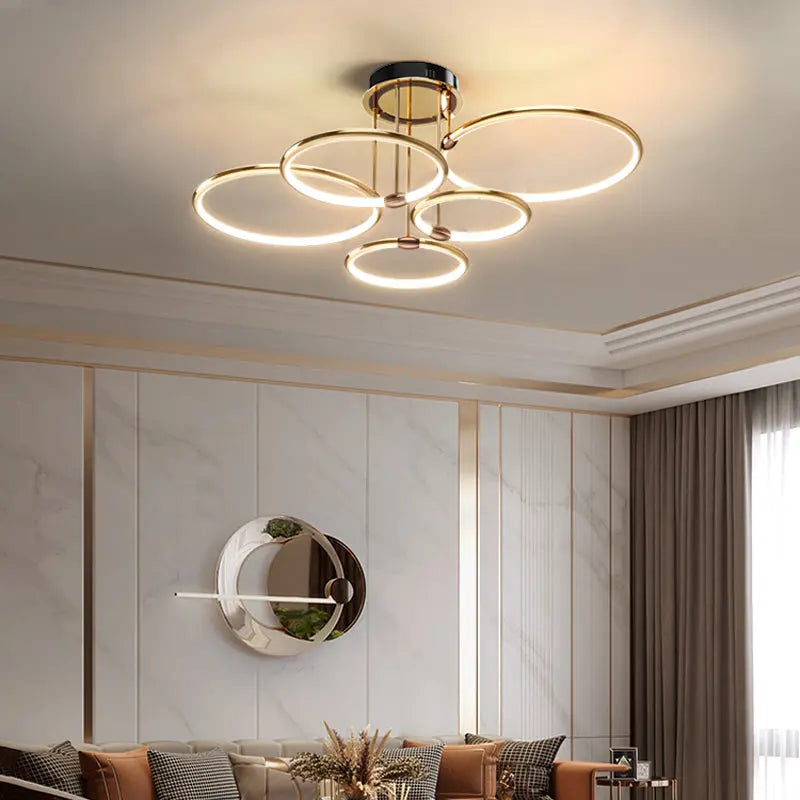 Luxurious Golden LED  Ceiling Lamp Ringy™ SPINGAR.COM
