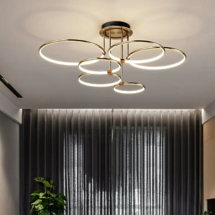 Luxurious Golden LED  Ceiling Lamp Ringy™ SPINGAR.COM