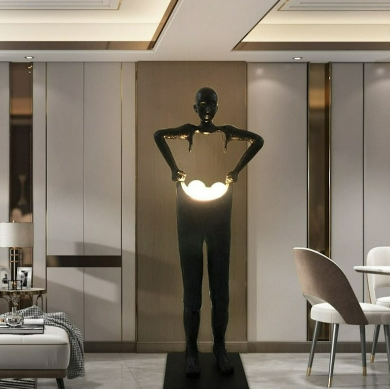Art-Deco-Skulptur-LED-Stehlampe Balder
